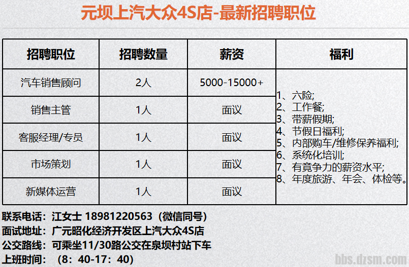 广元地区最新发布：驾驶员职位火热招募中！